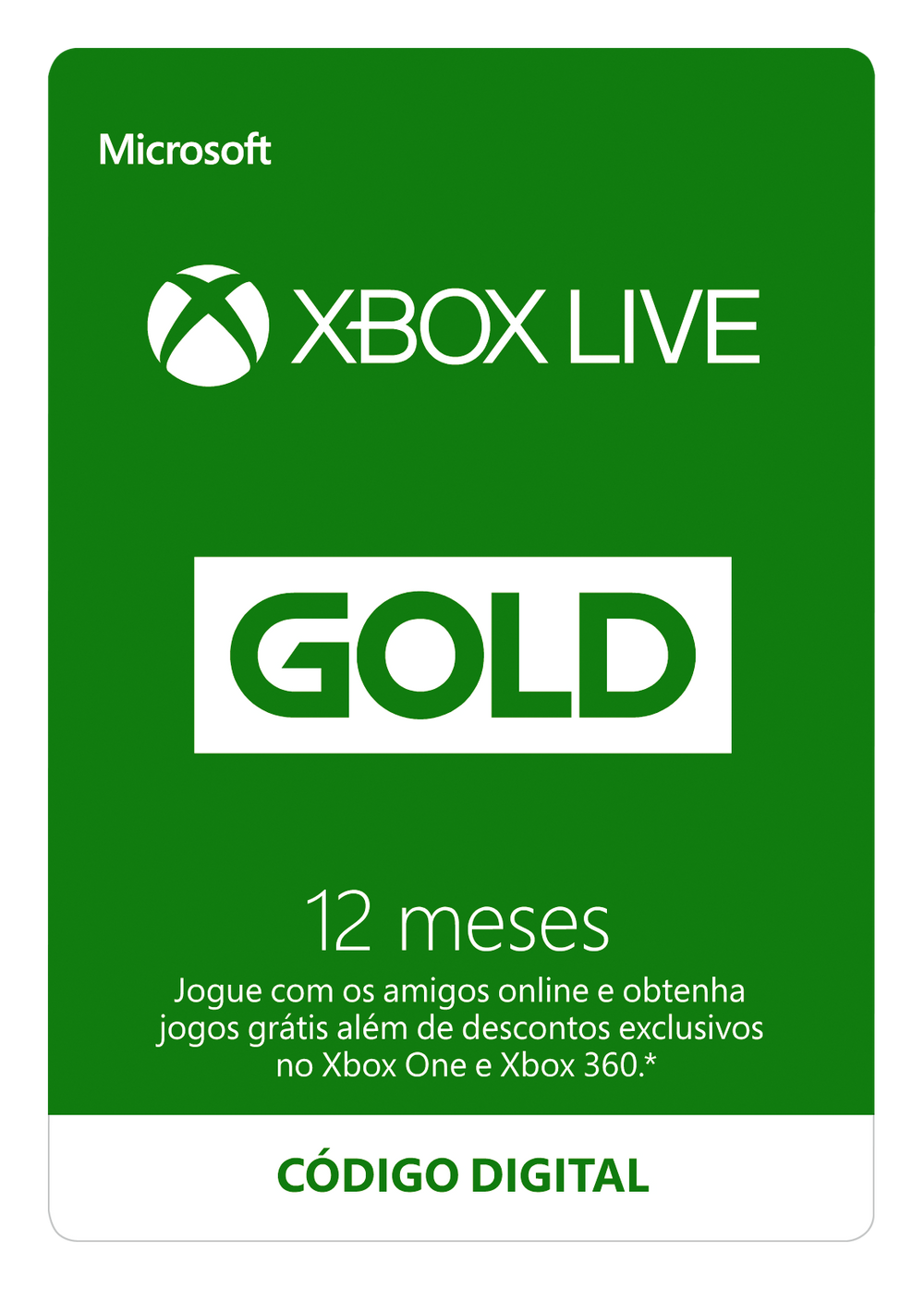 Xbox Live Gold 12 Meses